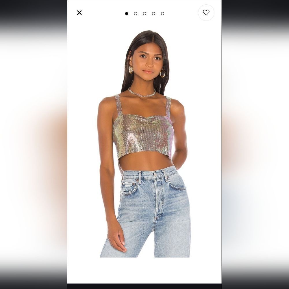Shimmer Crop Top gianni bini NWT